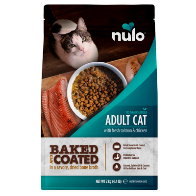 Receta Baked & Coated de salmón y pollo para gatos