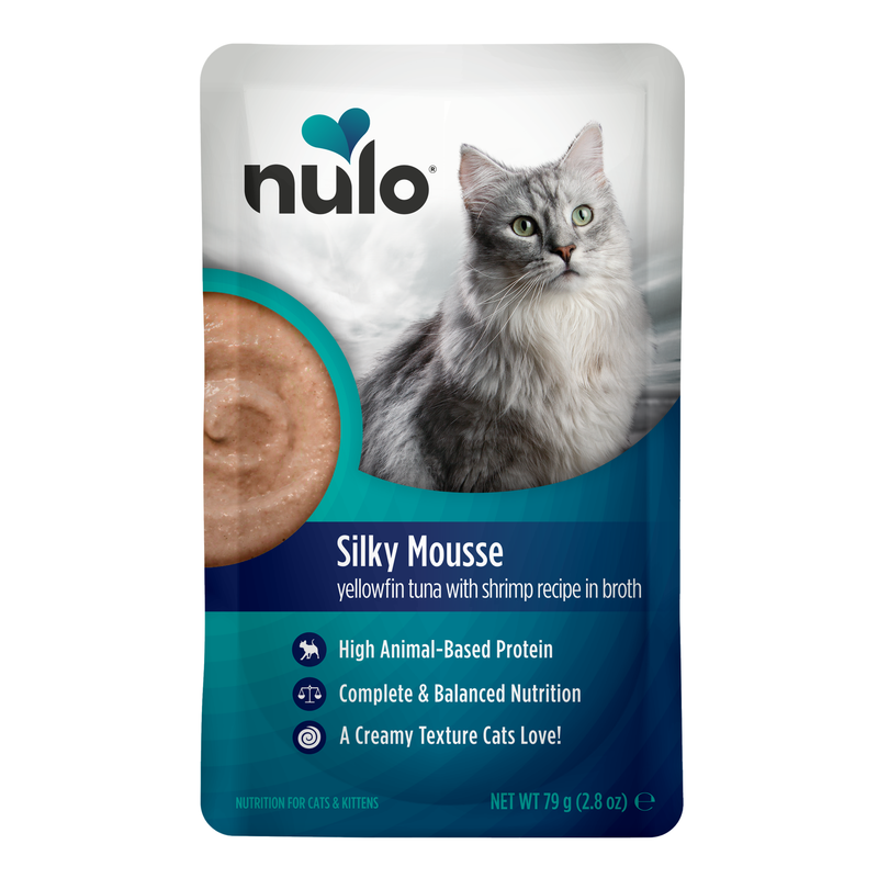 Receta ousse cremosa de atún y gambas para gatos