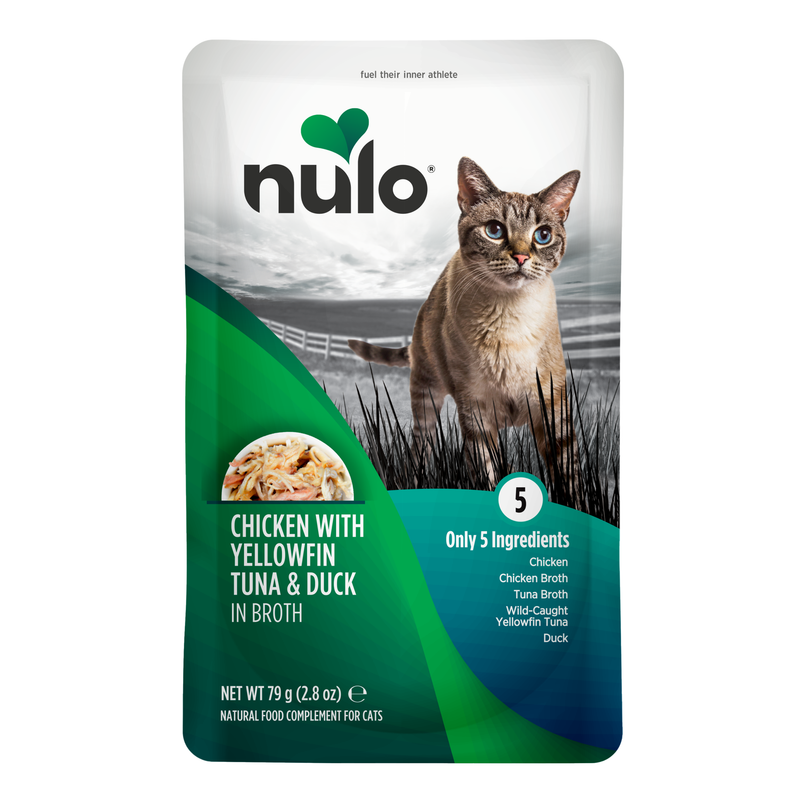 Receta sobres carnosos de pollo, atún claro y pato para gatos
